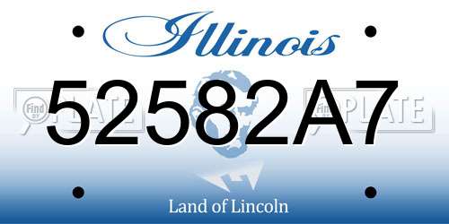52582A7 Illinois License Plate