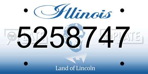 5258747 Illinois License Plate