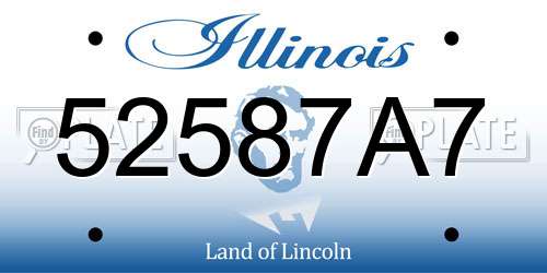 52587A7 Illinois License Plate