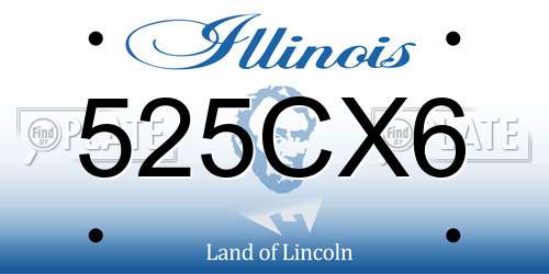 525CX6 Illinois License Plate