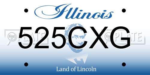 525CXG Illinois License Plate