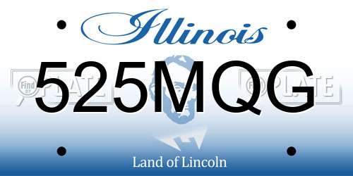 525MQG Illinois License Plate