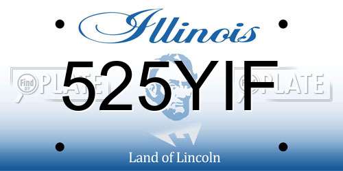 525YIF Illinois License Plate