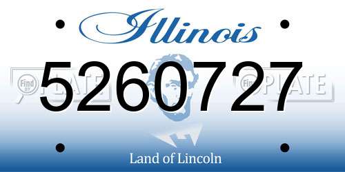 5260727 Illinois License Plate
