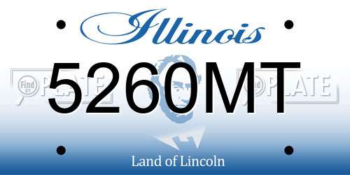 5260MT Illinois License Plate