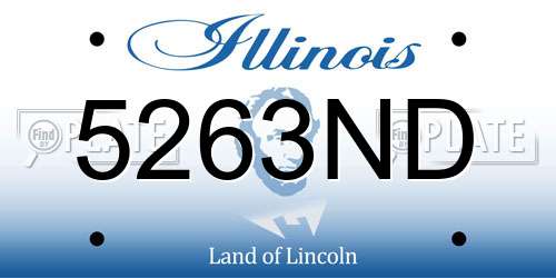 5263ND Illinois License Plate