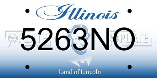 5263NO Illinois License Plate