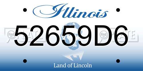 52659D6 Illinois License Plate