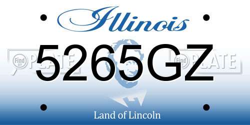 5265GZ Illinois License Plate