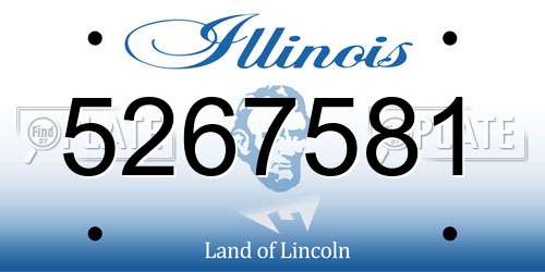 5267581 Illinois License Plate