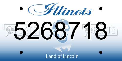 5268718 Illinois License Plate