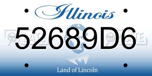 52689D6 Illinois License Plate