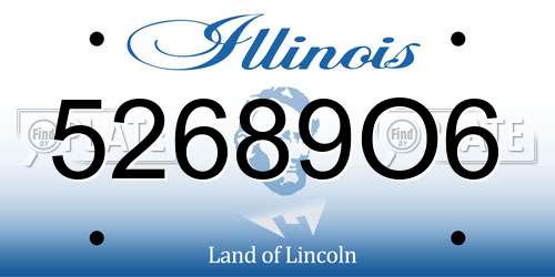 52689O6 Illinois License Plate