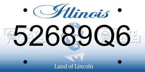 52689Q6 Illinois License Plate