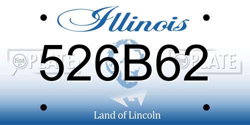 526B62 Illinois License Plate