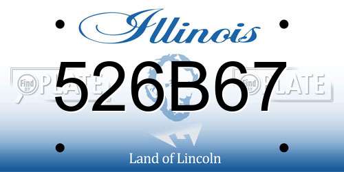 526B67 Illinois License Plate