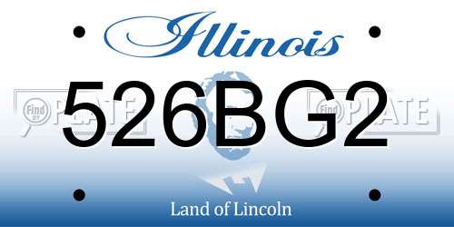 526BG2 Illinois License Plate