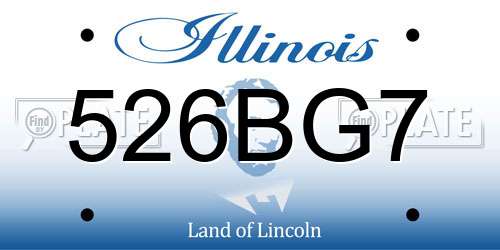 526BG7 Illinois License Plate