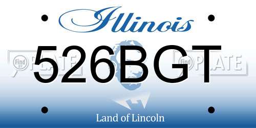 526BGT Illinois License Plate