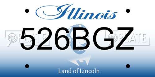 526BGZ Illinois License Plate