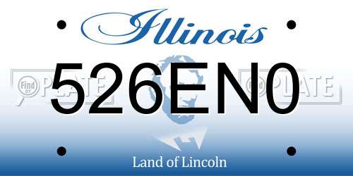 526EN0 Illinois License Plate