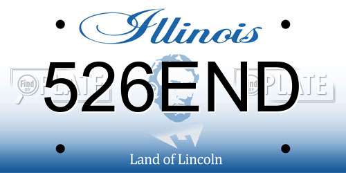 526END Illinois License Plate