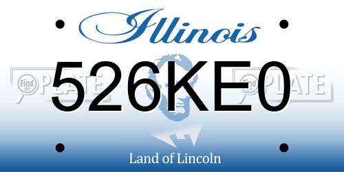 526KE0 Illinois License Plate