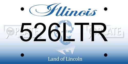 526LTR Illinois License Plate
