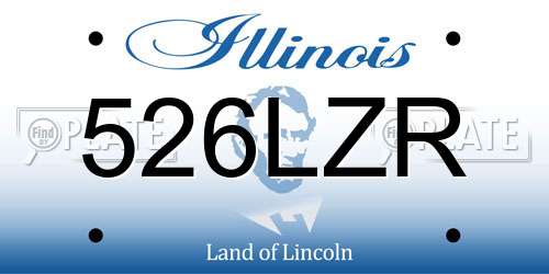 526LZR Illinois License Plate