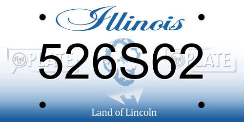 526S62 Illinois License Plate