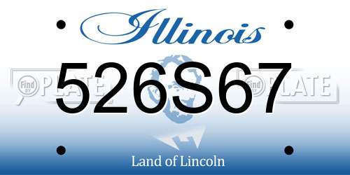 526S67 Illinois License Plate
