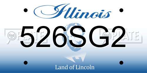 526SG2 Illinois License Plate