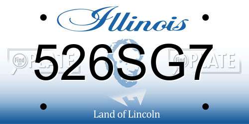 526SG7 Illinois License Plate