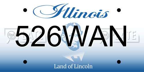 526WAN Illinois License Plate