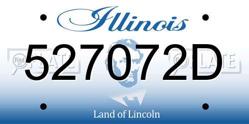 527072D Illinois License Plate