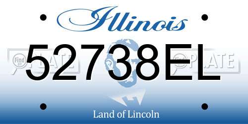 52738EL Illinois License Plate