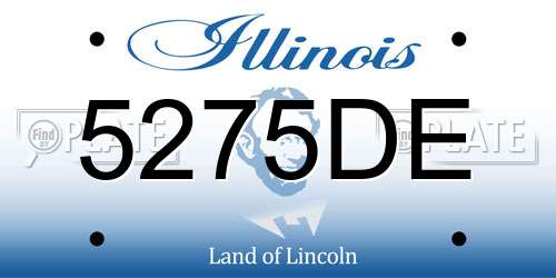 5275DE Illinois License Plate