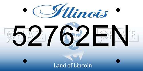52762EN Illinois License Plate