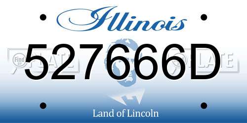 527666D Illinois License Plate