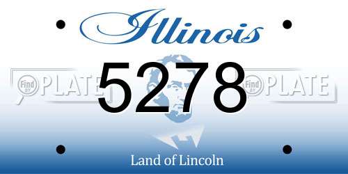 5278 Illinois License Plate