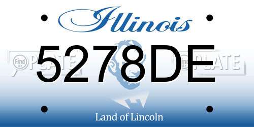 5278DE Illinois License Plate