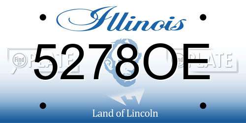 5278OE Illinois License Plate