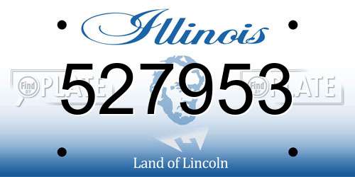 527953 Illinois License Plate