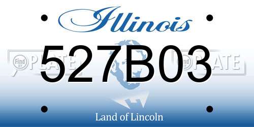 527B03 Illinois License Plate