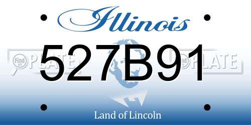 527B91 Illinois License Plate