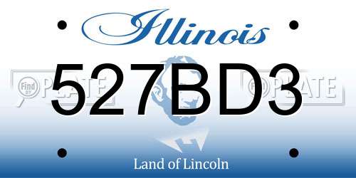 527BD3 Illinois License Plate