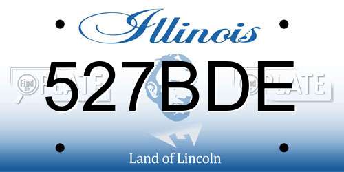 527BDE Illinois License Plate