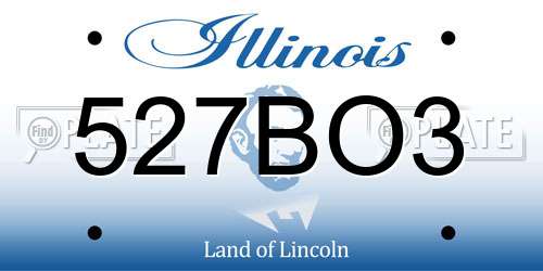 527BO3 Illinois License Plate
