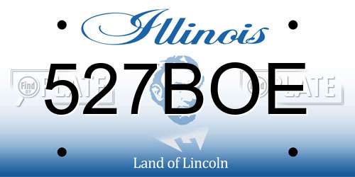 527BOE Illinois License Plate