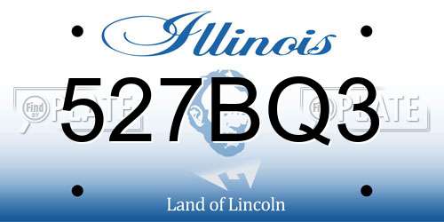 527BQ3 Illinois License Plate